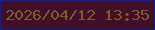 文字の大きさ：3、枠の色：0321ad、背景の色：411027、文字の色：7a5a2a 無料ブログパーツのブログ時計