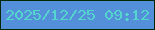 文字の大きさ：4、枠の色：032804、背景の色：548fd9、文字の色：54d6ce 無料ブログパーツのブログ時計