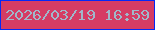 文字の大きさ：5、枠の色：0329f6、背景の色：d53c64、文字の色：a0b8cb 無料ブログパーツのブログ時計