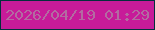 文字の大きさ：5、枠の色：032f3c、背景の色：c71b99、文字の色：b36ba1 無料ブログパーツのブログ時計