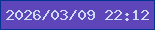 文字の大きさ：4、枠の色：033492、背景の色：5e45ba、文字の色：cbdbf4 無料ブログパーツのブログ時計