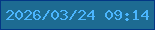文字の大きさ：3、枠の色：033785、背景の色：1d6b92、文字の色：4bb5fe 無料ブログパーツのブログ時計