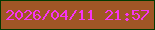 文字の大きさ：3、枠の色：033900、背景の色：a05626、文字の色：f733f4 無料ブログパーツのブログ時計