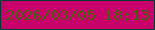 文字の大きさ：3、枠の色：03392e、背景の色：c8016b、文字の色：4c600b 無料ブログパーツのブログ時計
