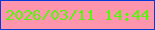 文字の大きさ：2、枠の色：033ad8、背景の色：ff95ac、文字の色：54f60c 無料ブログパーツのブログ時計