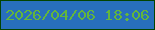 文字の大きさ：4、枠の色：034400、背景の色：286fbc、文字の色：63b63c 無料ブログパーツのブログ時計