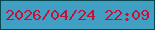 文字の大きさ：5、枠の色：03474f、背景の色：409fc3、文字の色：c21237 無料ブログパーツのブログ時計