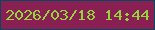 文字の大きさ：5、枠の色：034960、背景の色：891f53、文字の色：95d33c 無料ブログパーツのブログ時計