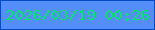 文字の大きさ：1、枠の色：034ac4、背景の色：548efb、文字の色：06e565 無料ブログパーツのブログ時計