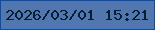 文字の大きさ：1、枠の色：034eae、背景の色：5176b0、文字の色：041f2f 無料ブログパーツのブログ時計