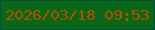 文字の大きさ：2、枠の色：035041、背景の色：0b6718、文字の色：b15104 無料ブログパーツのブログ時計