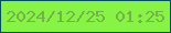 文字の大きさ：1、枠の色：035058、背景の色：87f345、文字の色：72b349 無料ブログパーツのブログ時計