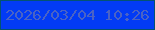 文字の大きさ：2、枠の色：035372、背景の色：023bf5、文字の色：4a63c5 無料ブログパーツのブログ時計