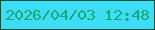 文字の大きさ：3、枠の色：03543b、背景の色：3ddcf7、文字の色：19a872 無料ブログパーツのブログ時計