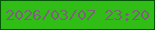 文字の大きさ：1、枠の色：035506、背景の色：30be16、文字の色：7e5f7e 無料ブログパーツのブログ時計
