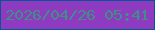 文字の大きさ：4、枠の色：035796、背景の色：8e3bc1、文字の色：3d9084 無料ブログパーツのブログ時計