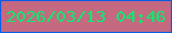 文字の大きさ：2、枠の色：035deb、背景の色：c56981、文字の色：06ed6f 無料ブログパーツのブログ時計