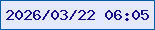 文字の大きさ：2、枠の色：035fa5、背景の色：e4e9ff、文字の色：161084 無料ブログパーツのブログ時計