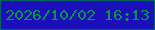 文字の大きさ：1、枠の色：03645c、背景の色：1a0fba、文字の色：069848 無料ブログパーツのブログ時計