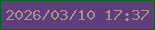 文字の大きさ：1、枠の色：03661f、背景の色：5f3e7b、文字の色：a5928c 無料ブログパーツのブログ時計
