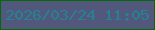 文字の大きさ：3、枠の色：03690b、背景の色：51587c、文字の色：258295 無料ブログパーツのブログ時計