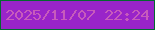文字の大きさ：5、枠の色：036930、背景の色：9924c9、文字の色：c75bbc 無料ブログパーツのブログ時計