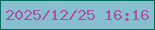 文字の大きさ：5、枠の色：036b5b、背景の色：87bfce、文字の色：aa53a7 無料ブログパーツのブログ時計