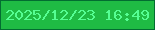 文字の大きさ：4、枠の色：036d31、背景の色：1fbb44、文字の色：55fe93 無料ブログパーツのブログ時計