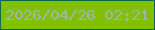 文字の大きさ：3、枠の色：036d50、背景の色：82bf00、文字の色：9eb6ad 無料ブログパーツのブログ時計