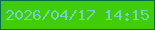 文字の大きさ：3、枠の色：036f43、背景の色：40cd03、文字の色：6ed6bb 無料ブログパーツのブログ時計