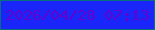 文字の大きさ：5、枠の色：03707c、背景の色：1a26f9、文字の色：6302cc 無料ブログパーツのブログ時計