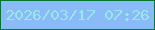 文字の大きさ：1、枠の色：037630、背景の色：8abaf7、文字の色：96e8eb 無料ブログパーツのブログ時計