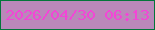 文字の大きさ：2、枠の色：03763a、背景の色：ba88ba、文字の色：f246d6 無料ブログパーツのブログ時計