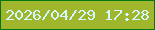 文字の大きさ：1、枠の色：037712、背景の色：a0b62d、文字の色：d4f8ff 無料ブログパーツのブログ時計