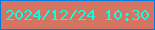 文字の大きさ：3、枠の色：0378de、背景の色：d47562、文字の色：0dfee3 無料ブログパーツのブログ時計