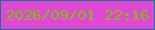 文字の大きさ：1、枠の色：037c90、背景の色：e047d4、文字の色：81bd13 無料ブログパーツのブログ時計