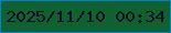 文字の大きさ：4、枠の色：037ece、背景の色：106130、文字の色：060f25 無料ブログパーツのブログ時計