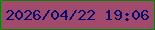 文字の大きさ：5、枠の色：038305、背景の色：a14a6c、文字の色：010d73 無料ブログパーツのブログ時計