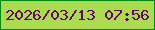 文字の大きさ：1、枠の色：03890f、背景の色：abdb51、文字の色：62085e 無料ブログパーツのブログ時計