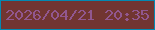 文字の大きさ：1、枠の色：0389b1、背景の色：713531、文字の色：91578f 無料ブログパーツのブログ時計