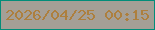 文字の大きさ：1、枠の色：038d79、背景の色：a59f96、文字の色：ad7f3e 無料ブログパーツのブログ時計