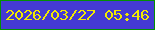 文字の大きさ：4、枠の色：038f02、背景の色：453ad3、文字の色：f2e900 無料ブログパーツのブログ時計