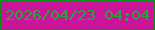 文字の大きさ：5、枠の色：038f15、背景の色：ca149a、文字の色：24a736 無料ブログパーツのブログ時計