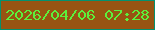 文字の大きさ：2、枠の色：03916e、背景の色：975412、文字の色：5cf03c 無料ブログパーツのブログ時計