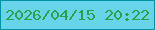 文字の大きさ：2、枠の色：0391a4、背景の色：67d4e9、文字の色：2da04a 無料ブログパーツのブログ時計