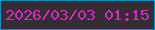 文字の大きさ：5、枠の色：0391c9、背景の色：362c36、文字の色：d42cc2 無料ブログパーツのブログ時計