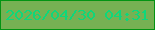 文字の大きさ：5、枠の色：039413、背景の色：76b153、文字の色：0ed77b 無料ブログパーツのブログ時計