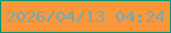 文字の大きさ：3、枠の色：039474、背景の色：fa973a、文字の色：70aab5 無料ブログパーツのブログ時計
