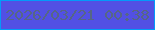 文字の大きさ：5、枠の色：039af9、背景の色：5250e4、文字の色：566686 無料ブログパーツのブログ時計