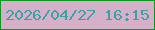 文字の大きさ：1、枠の色：039c1d、背景の色：d5b0c8、文字の色：38a3a2 無料ブログパーツのブログ時計
